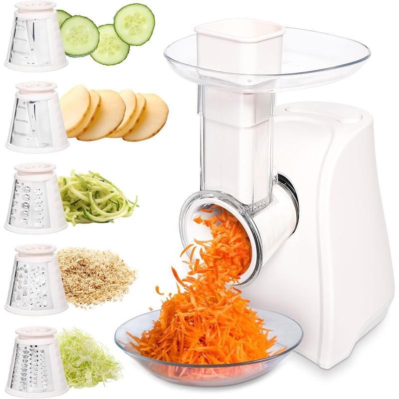 Revolutionize Your Meal Prep with the COOK with COLOR 5-In-1 Electric Slicer – The Ultimate Food Prep Machine for Effortless Cooking!