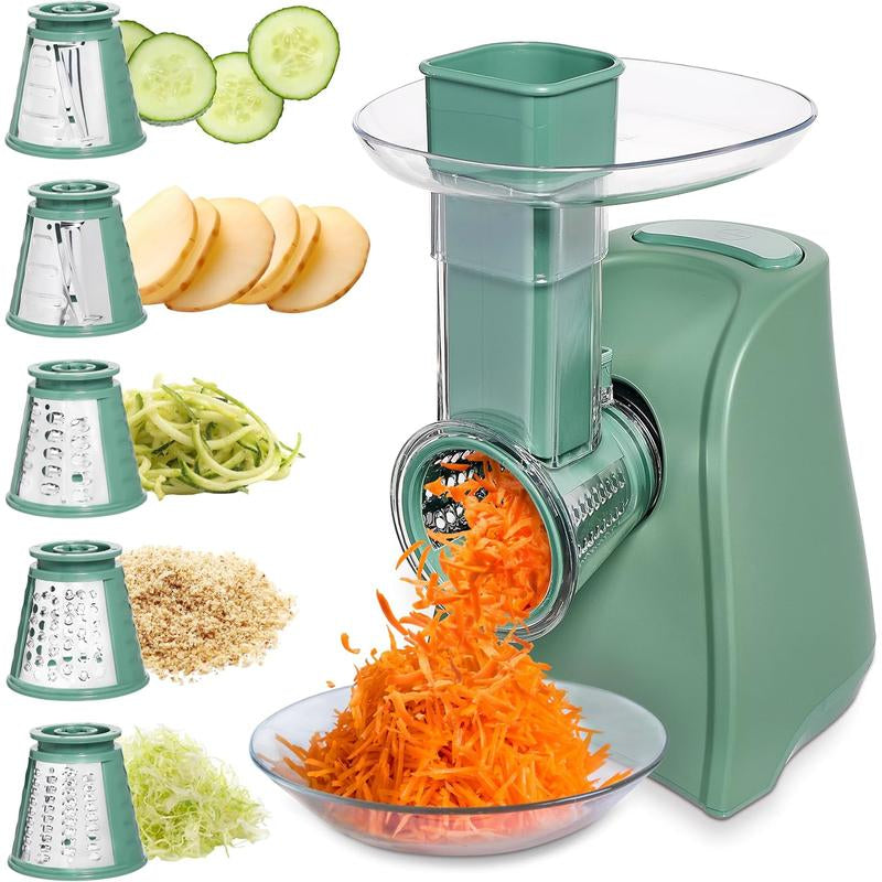 Revolutionize Your Meal Prep with the COOK with COLOR 5-In-1 Electric Slicer – The Ultimate Food Prep Machine for Effortless Cooking!