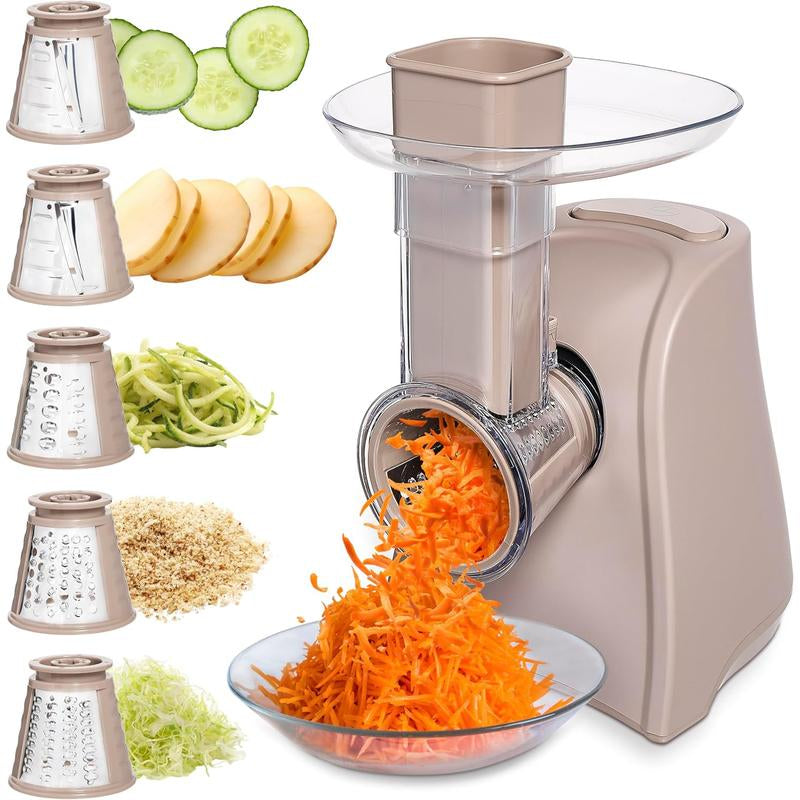 Revolutionize Your Meal Prep with the COOK with COLOR 5-In-1 Electric Slicer – The Ultimate Food Prep Machine for Effortless Cooking!