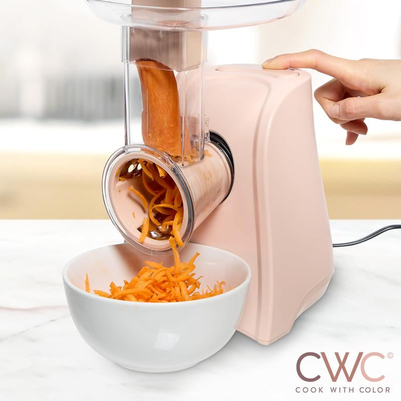 Revolutionize Your Meal Prep with the COOK with COLOR 5-In-1 Electric Slicer – The Ultimate Food Prep Machine for Effortless Cooking!