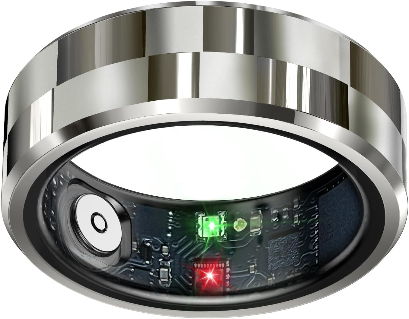 Revolutionary Smart Ring Health Tracker - Your Stylish Companion for Sleep, Activity Monitoring, and Heart Rate with Air Gestures - Waterproof Design with 7-Day Battery Life for iOS and Android in Sleek Silver
