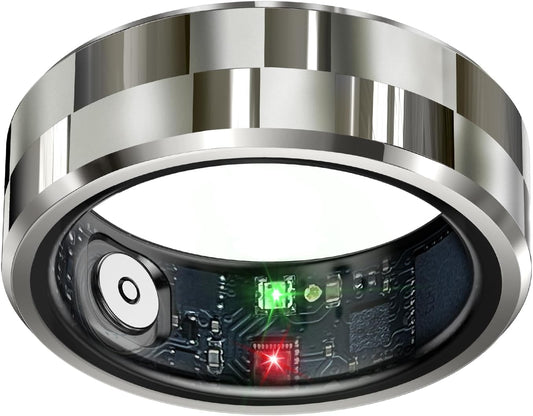 Revolutionary Smart Ring Health Tracker - Your Stylish Companion for Sleep, Activity Monitoring, and Heart Rate with Air Gestures - Waterproof Design with 7-Day Battery Life for iOS and Android in Sleek Silver