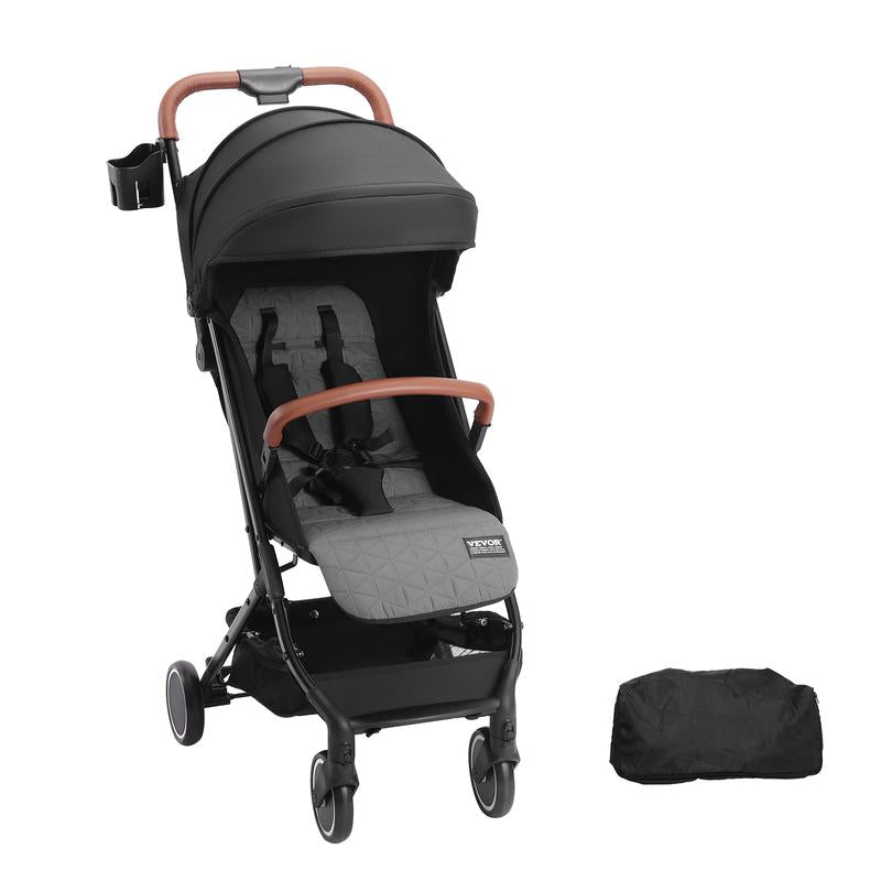 VEVOR Versatile Baby Stroller: Comfortable Adjustable Backrest, Lightweight Design, and Convenient One-Hand Folding for Active Families