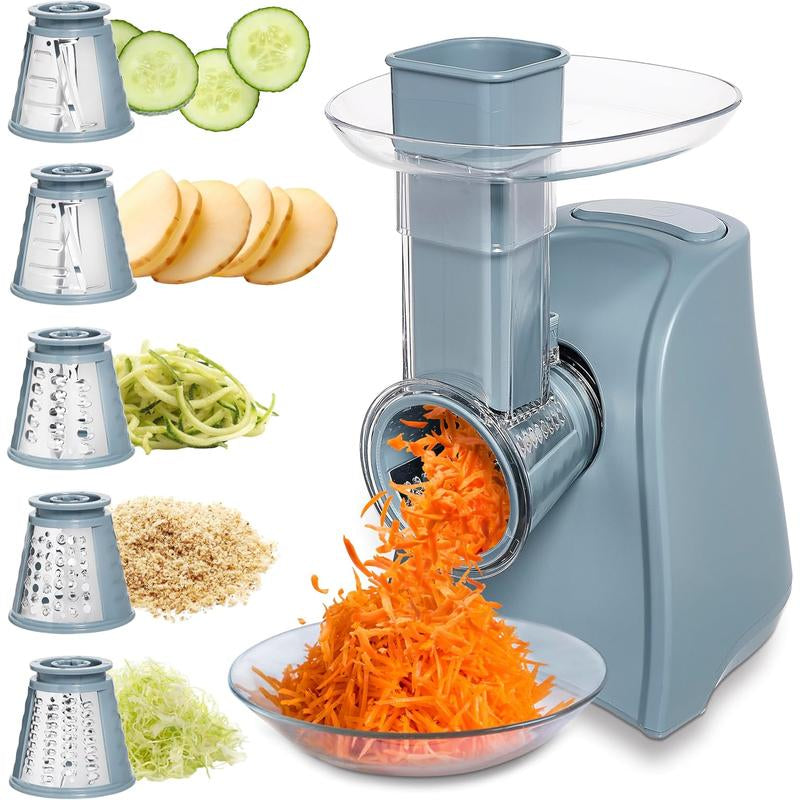 Revolutionize Your Meal Prep with the COOK with COLOR 5-In-1 Electric Slicer – The Ultimate Food Prep Machine for Effortless Cooking!