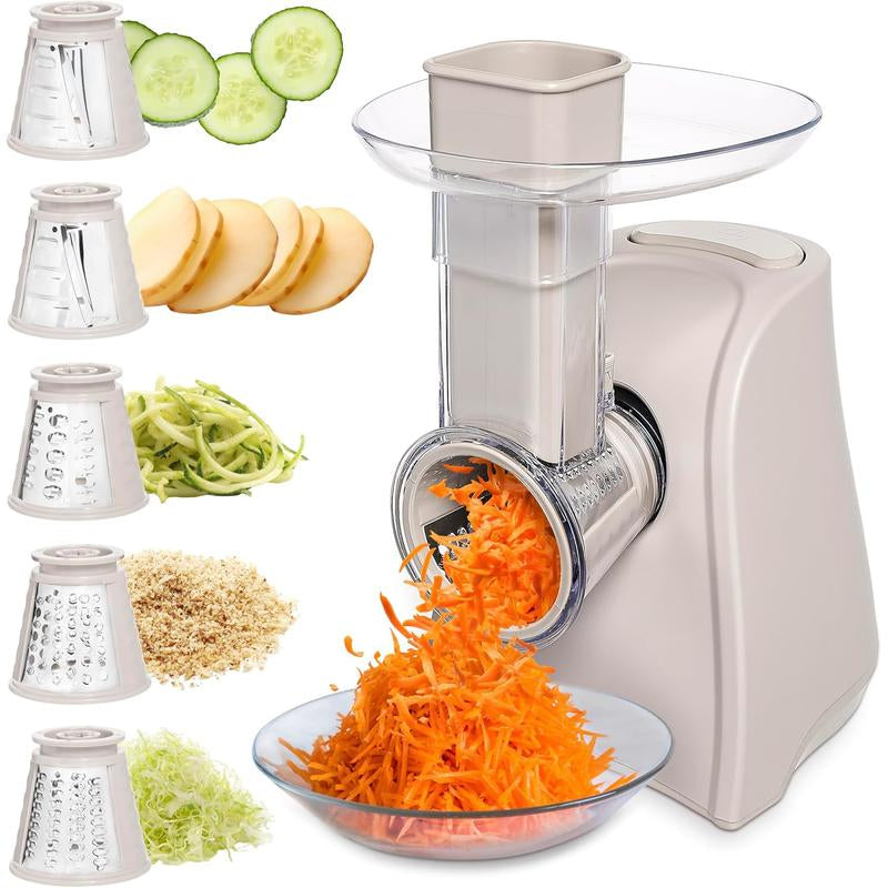 Revolutionize Your Meal Prep with the COOK with COLOR 5-In-1 Electric Slicer – The Ultimate Food Prep Machine for Effortless Cooking!