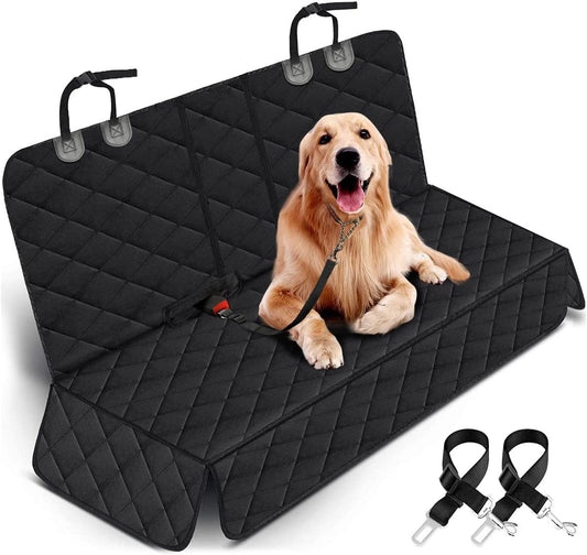 Ultimate Waterproof Dog Car Seat Cover - Non-Slip Protector for Back Seats, Universal Fit for Cars, Trucks & SUVs - Black